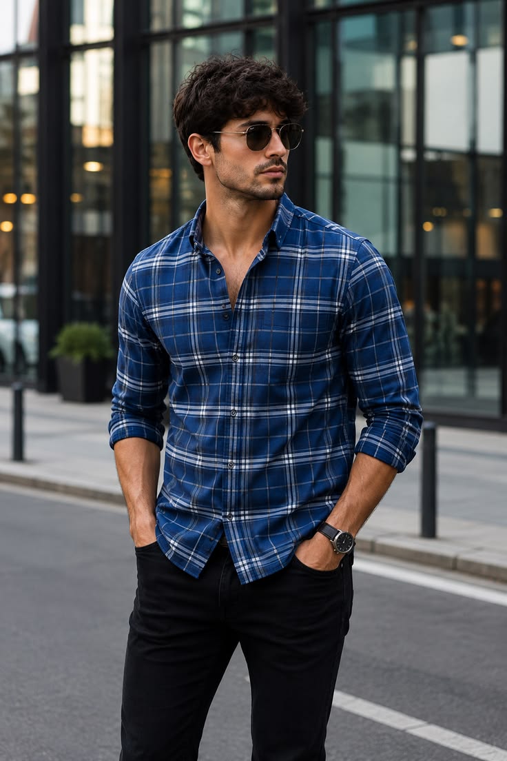 ReadyFit Blue Check Shirt